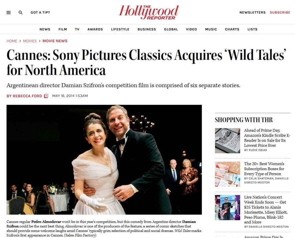 El exitoso film argentino Relatos Salvajes, del director Dami&aacute;n Szifron, destacado por The Hollywood